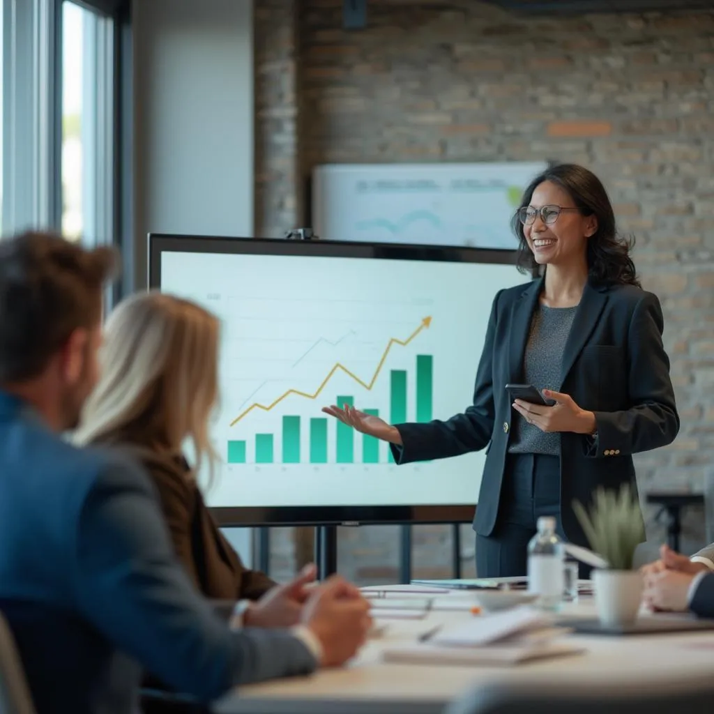 Cliente satisfecho mostrando resultados positivos tras una consultoría